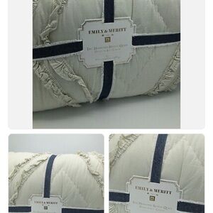 NWT Pottery Barn Teen Twin Diamond Ruffle Quilt
